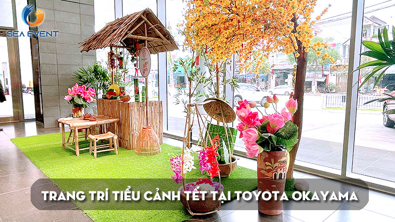 Trang trí tiểu cảnh Tết tại Toyota Okayama Phạm Hùng